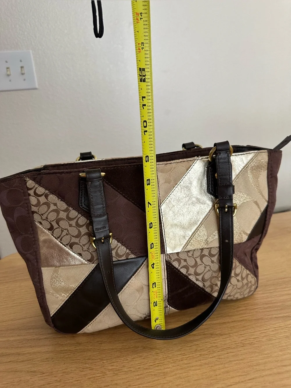 Coach Patchwork Tote Zippy Bag